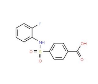4-(2-Fluoro-phenylsulfamoyl)-benzoic acid - chemical structure image