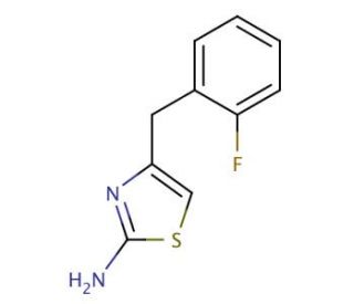4-(2-fluorobenzyl)-1,3-thiazol-2-amine - chemical structure image