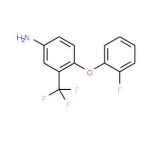 4-(2-Fluorophenoxy)-3-(trifluoromethyl)aniline - chemical structure image