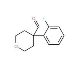 4-(2-Fluorophenyl)tetrahydro-2H-pyran-4-carboxaldehyde - chemical structure image