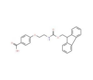 4-[2-(Fmoc-amino)ethyloxy]benzoic acid (CAS 882847-29-2) - chemical structure image