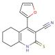 4-(2-furyl)-2-mercapto-5,6,7,8-tetrahydroquinoline-3-carbonitrile - chemical structure image