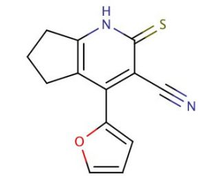 4-(2-furyl)-2-mercapto-6,7-dihydro-5H-cyclopenta[b]pyridine-3-carbonitrile - chemical structure image