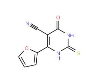 4-(2-furyl)-2-mercapto-6-oxo-1,6-dihydropyrimidine-5-carbonitrile - chemical structure image
