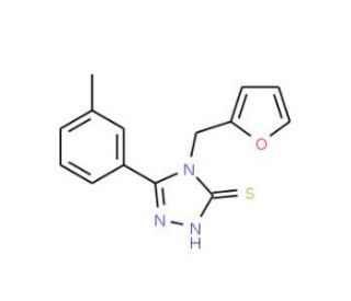 4-(2-furylmethyl)-5-(3-methylphenyl)-4H-1,2,4-triazole-3-thiol - chemical structure image