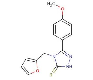 4-(2-furylmethyl)-5-(4-methoxyphenyl)-4H-1,2,4-triazole-3-thiol - chemical structure image