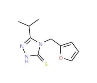 4-(2-furylmethyl)-5-isopropyl-4H-1,2,4-triazole-3-thiol - chemical structure image