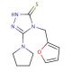 4-(2-furylmethyl)-5-pyrrolidin-1-yl-4H-1,2,4-triazole-3-thiol - chemical structure image