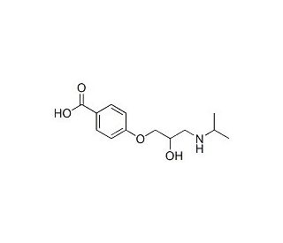 4-(2-Hydroxy-3-isopropylaminopropoxy)benzoic Acid (Bisoprolol Metabolite) (CAS 72570-70-8) - chemical structure image