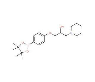 4-(2-Hydroxy-3-piperidin-1-ylpropoxy)benzeneboronic acid, pinacol ester (CAS 957061-08-4) - chemical structure image