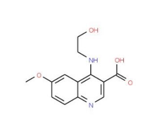 4-(2-Hydroxy-ethylamino)-6-methoxy-quinoline-3-carboxylic acid - chemical structure image