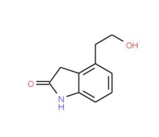 4-(2-Hydroxyethyl)-1,3-dihydro-2H-indolin-2-one (CAS 139122-19-3) - chemical structure image
