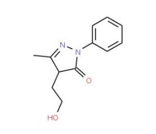 4-(2-Hydroxyethyl)-3-methyl-1-phenyl-2-pyrazolin-5-one (CAS 10223-33-3) - chemical structure image