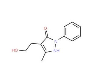4-(2-Hydroxyethyl)-5-methyl-2-phenyl-1,2-dihydro-3H-pyrazol-3-one - chemical structure image
