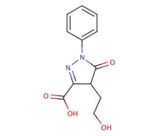 4-(2-hydroxyethyl)-5-oxo-1-phenyl-4,5-dihydro-1H-pyrazole-3-carboxylic acid - chemical structure image