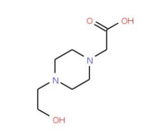 [4-(2-Hydroxyethyl)-piperazin-1-yl]-acetic acid (CAS 124335-65-5) - chemical structure image