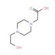 [4-(2-Hydroxyethyl)-piperazin-1-yl]-acetic acid (CAS 124335-65-5) - chemical structure image