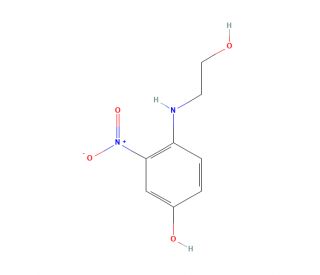 4-(2-Hydroxyethylamino)-3-nitrophenol (CAS 65235-31-6) - chemical structure image