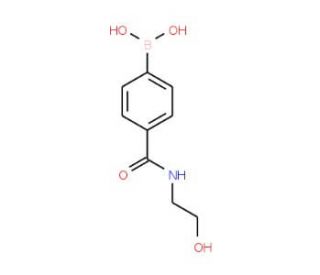 4-(2-Hydroxyethylcarbamoyl)benzeneboronic acid (CAS 850593-04-3) - chemical structure image