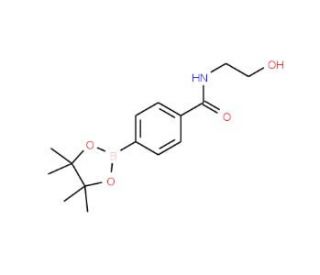 4-(2-Hydroxyethylcarbamoyl)phenylboronic acid, pinacol ester (CAS 1073353-51-1) - chemical structure image