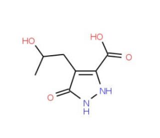 4-(2-hydroxypropyl)-5-oxo-2,5-dihydro-1H-pyrazole-3-carboxylic acid - chemical structure image