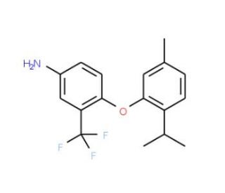4-(2-Isopropyl-5-methylphenoxy)-3-(trifluoromethyl)aniline - chemical structure image