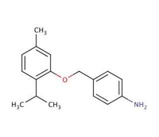 4-[(2-isopropyl-5-methylphenoxy)methyl]aniline (CAS 329063-78-7) - chemical structure image