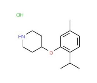 4-(2-Isopropyl-5-methylphenoxy)piperidine hydrochloride - chemical structure image
