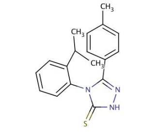4-(2-Isopropyl-phenyl)-5-p-tolyl-4H-[1,2,4]triazole-3-thiol - chemical structure image