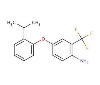4-(2-Isopropylphenoxy)-2-(trifluoromethyl)aniline - chemical structure image