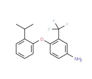 4-(2-Isopropylphenoxy)-3-(trifluoromethyl)aniline - chemical structure image