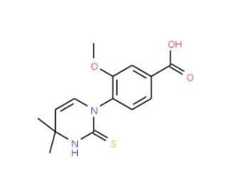4-(2-Mercapto-4,4-dimethylpyrimidin-1(4H)-yl)-3-methoxybenzoic acid - chemical structure image