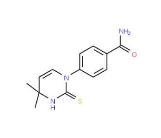 4-(2-Mercapto-4,4-dimethylpyrimidin-1(4H)-yl)-benzamide - chemical structure image