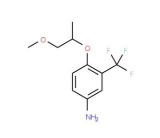 4-(2-Methoxy-1-methyl-ethoxy)-3-trifluoromethyl-phenylamine - chemical structure image