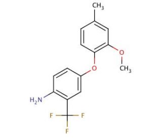 4-(2-Methoxy-4-methylphenoxy)-2-(trifluoromethyl)-phenylamine - chemical structure image