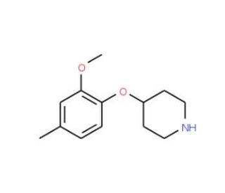4-(2-Methoxy-4-methylphenoxy)piperidine (CAS 883543-21-3) - chemical structure image