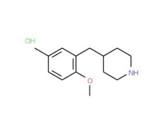 4-(2-Methoxy-5-methyl-benzyl)-piperidine hydrochloride (CAS 1171011-34-9) - chemical structure image