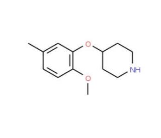 4-(2-Methoxy-5-methylphenoxy)piperidine - chemical structure image