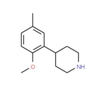 4-(2-Methoxy-5-methylphenyl)piperidine - chemical structure image