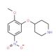 4-(2-Methoxy-5-nitrophenoxy)piperidine - chemical structure image