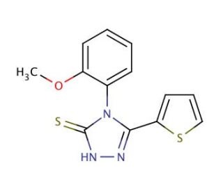 4-(2-Methoxy-phenyl)-5-thiophen-2-yl-4H-[1,2,4]triazole-3-thiol - chemical structure image