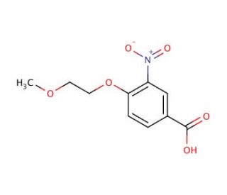 4-(2-methoxyethoxy)-3-nitrobenzoic acid - chemical structure image
