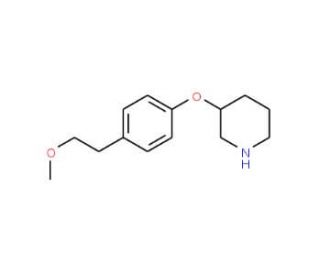 4-(2-Methoxyethyl)phenyl 3-piperidinyl ether - chemical structure image
