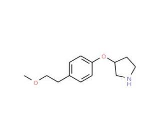4-(2-Methoxyethyl)phenyl 3-pyrrolidinyl ether - chemical structure image