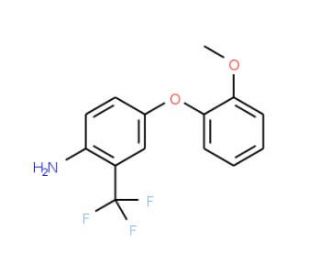 4-(2-Methoxyphenoxy)-2-(trifluoromethyl)aniline - chemical structure image