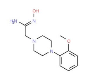 4-(2-Methoxyphenyl)-1-piperazineacetamidoxime (CAS 261623-50-1) - chemical structure image