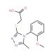 {[4-(2-methoxyphenyl)-5-methyl-4H-1,2,4-triazol-3-yl]thio}acetic acid - chemical structure image
