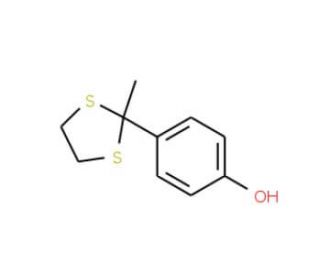4-(2-Methyl-1,3-dithiolan-2-yl)phenol (CAS 22068-57-1) - chemical structure image
