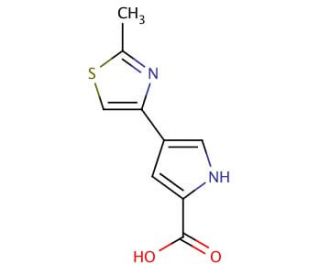 4-(2-methyl-1,3-thiazol-4-yl)-1H-pyrrole-2-carboxylic acid - chemical structure image