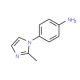 4-(2-Methyl-1H-imidazol-1-yl)aniline (CAS 74852-81-6) - chemical structure image
